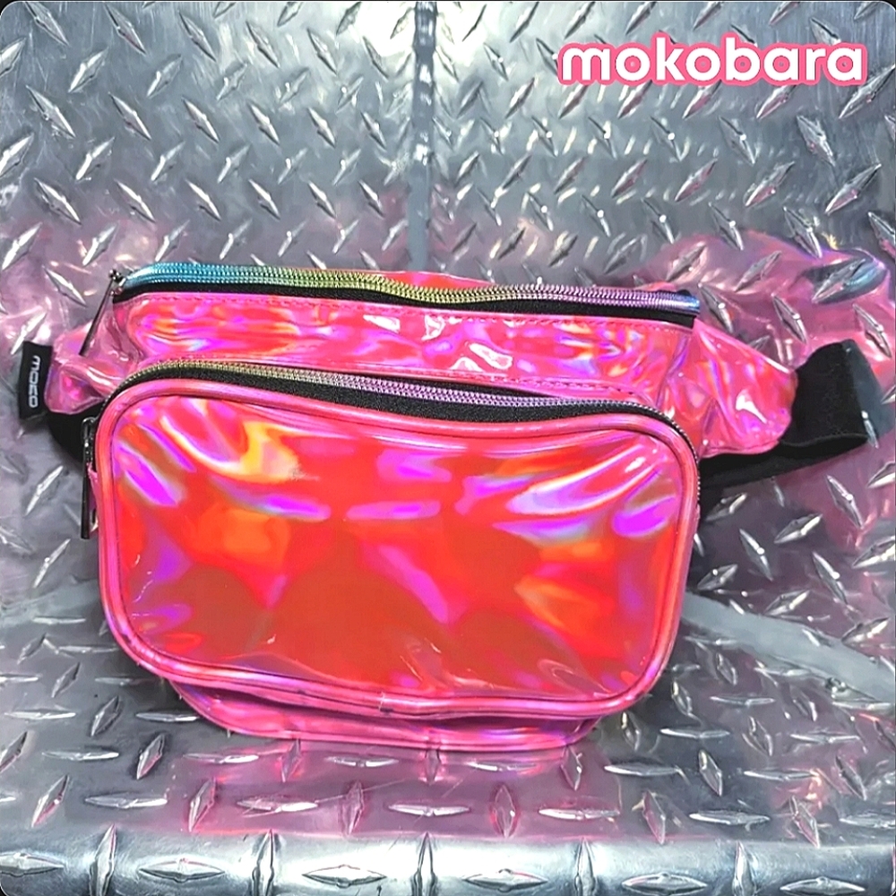 2FOR$40 Mokobara Holographic Pink Fanny Pack